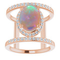 Oval Black Opal 76_Rose Gold_Oval