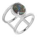 Oval Boulder Opal 97_Sterling Silver_Oval