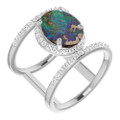 Oval Boulder Opal 98_Sterling Silver_Oval