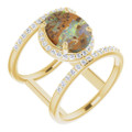 Oval Boulder Opal 107_Yellow Gold_Oval