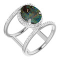 Oval Boulder Opal 111_Sterling Silver_Oval