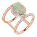 Oval White Opal 116_Rose Gold_Oval
