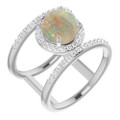 Round White Opal 119_Sterling Silver_Round