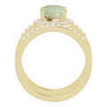 Round White Opal 120_Yellow Gold_Round