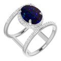Oval Black Opal 122_Sterling Silver_Oval