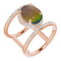 Oval Opal Triplet 140_Rose Gold_Oval