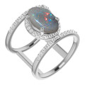 Oval Black Opal 12_Sterling Silver_Oval