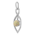 Round White Opal 118_Sterling Silver_Round Round White Opal 118_Sterling Silver_Round