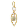 Round White Opal 118_Yellow Gold_Round Round White Opal 118_Yellow Gold_Round