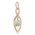 Round White Opal 120_Rose Gold_Round Round White Opal 120_Rose Gold_Round