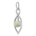 Round White Opal 120_Sterling Silver_Round Round White Opal 120_Sterling Silver_Round