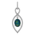 Oval Opal Triplet 138_Sterling Silver_Oval Oval Opal Triplet 138_Sterling Silver_Oval