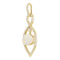 Round White Opal 57_Yellow Gold_Round