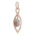 Oval White Opal 14_Rose Gold_Oval Oval White Opal 14_Rose Gold_Oval
