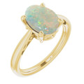Oval White Opal 116_Yellow Gold_Oval