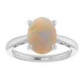 Oval White Opal 117_Sterling Silver_Oval