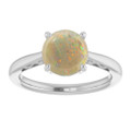 Round White Opal 118_Sterling Silver_Round