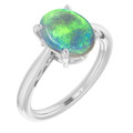 Oval Black Opal 16_Sterling Silver_Oval