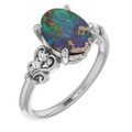 Oval Boulder Opal 98_Sterling Silver_Oval