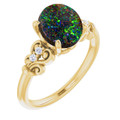 Round Boulder Opal 51_Yellow Gold_Round