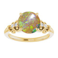 Round Boulder Opal 52_Yellow Gold_Round