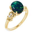 Round Black Opal 54_Yellow Gold_Round