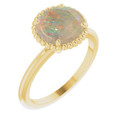 Round White Opal 119_Yellow Gold_Round