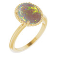 Oval White Opal 14_Yellow Gold_Oval