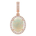 Oval White Opal 116_Rose Gold_Oval Oval White Opal 116_Rose Gold_Oval