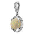 Round White Opal 118_Sterling Silver_Round Round White Opal 118_Sterling Silver_Round