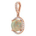 Round White Opal 119_Rose Gold_Round Round White Opal 119_Rose Gold_Round
