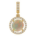 Round White Opal 119_Yellow Gold_Round Round White Opal 119_Yellow Gold_Round