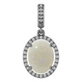 Oval White Opal 143_Sterling Silver_Oval Oval White Opal 143_Sterling Silver_Oval