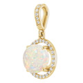 Round White Opal 57_Yellow Gold_Round