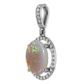 Oval White Opal 14_Sterling Silver_Oval Oval White Opal 14_Sterling Silver_Oval