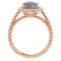 Oval Black Opal 76_Rose Gold_Oval