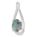 Oval Boulder Opal 100_Sterling Silver_Oval Oval Boulder Opal 100_Sterling Silver_Oval