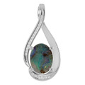 Oval Boulder Opal 100_White Gold_Oval Oval Boulder Opal 100_White Gold_Oval