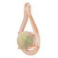 Round White Opal 118_Rose Gold_Round Round White Opal 118_Rose Gold_Round