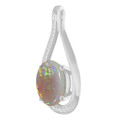 Oval White Opal 14_Sterling Silver_Oval Oval White Opal 14_Sterling Silver_Oval