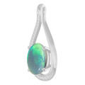 Oval Black Opal 16_White Gold_Oval Oval Black Opal 16_White Gold_Oval