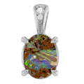 Oval Boulder Opal 101_Sterling Silver_Oval Oval Boulder Opal 101_Sterling Silver_Oval
