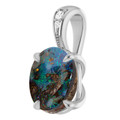 Oval Boulder Opal 109_White Gold_Oval Oval Boulder Opal 109_White Gold_Oval