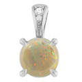 Round White Opal 118_Sterling Silver_Round Round White Opal 118_Sterling Silver_Round