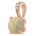 Round White Opal 118_Rose Gold_Round Round White Opal 118_Rose Gold_Round
