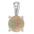 Round White Opal 119_Sterling Silver_Round Round White Opal 119_Sterling Silver_Round