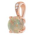 Round White Opal 119_Rose Gold_Round Round White Opal 119_Rose Gold_Round
