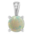 Round White Opal 120_Sterling Silver_Round Round White Opal 120_Sterling Silver_Round
