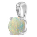 Round White Opal 120_Sterling Silver_Round Round White Opal 120_Sterling Silver_Round