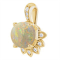 Round White Opal 118_Yellow Gold_Round